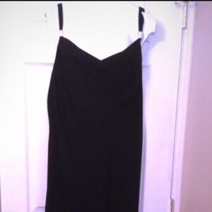 Black sheer scalloped dress with gems on straps